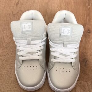 DC womans White and Light Gray Skate Sneakers